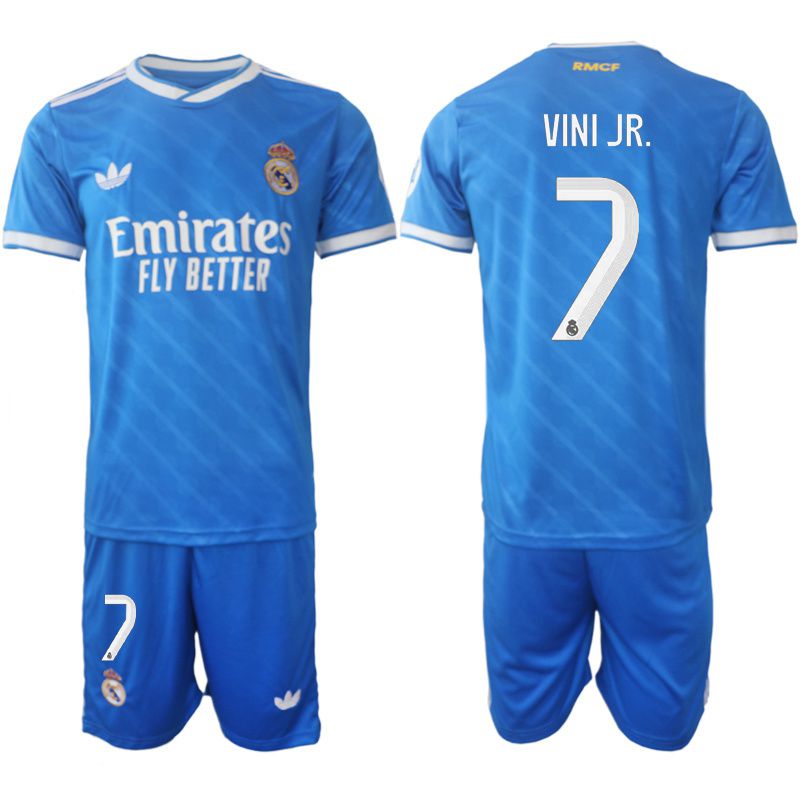Men 2025-2026 Club Real Madrid away blue #7 Soccer Jersey2